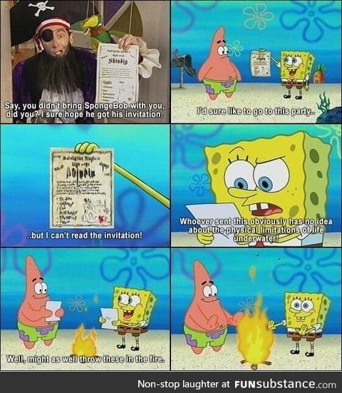 I love it when Spongebob becomes self aware