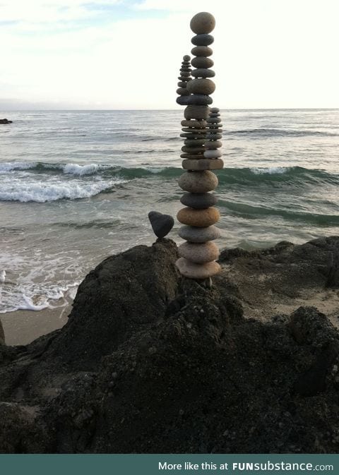 Rock stacking
