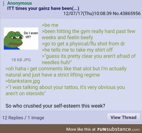 Anon does steroids