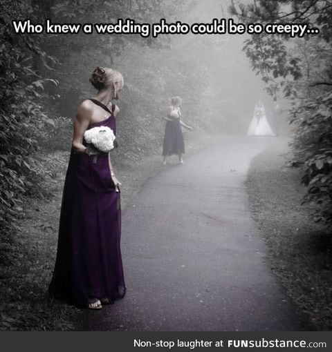 Creepy wedding photo