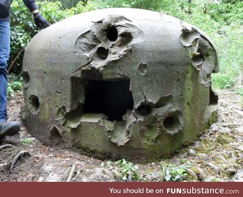 WWII machine gun bunker in France