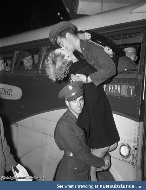 Even in war times, bro is always there for you. Taken in 1941
