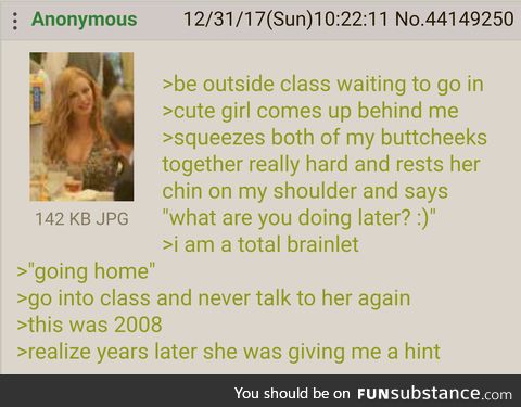 Anon misses an opportunity