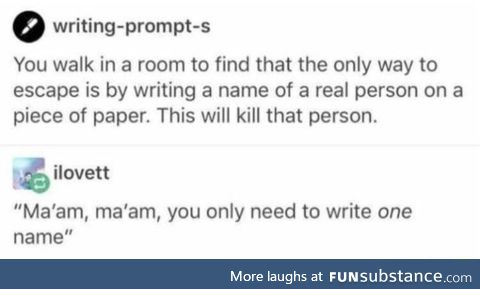 Whose name would you write?