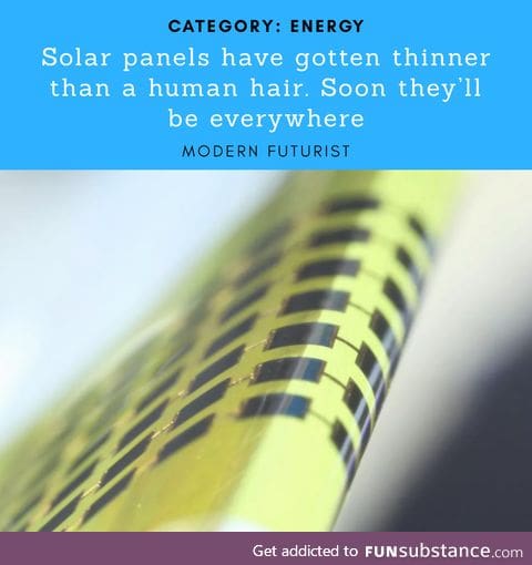 Solar Panels have become thin