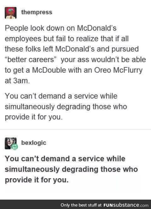 I would like an Oreo McFlurry with a side of respect, please