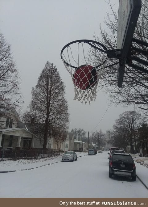 Well it is too cold to play basketball