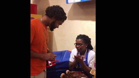 Father gives son a toy monkey that plays his mothers voice, who passed away in July