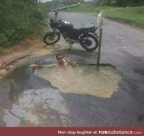 Nothing compares to this pothole