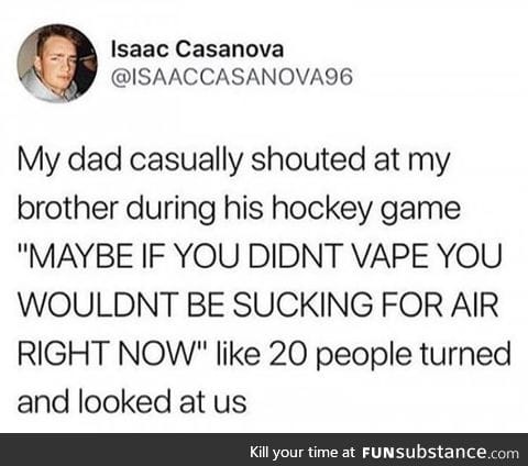 "Casually shouted"