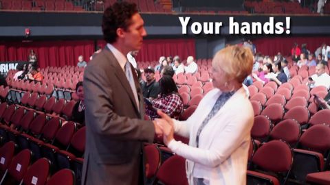 A Joel Osteen lookalike goes to a Joel Osteen event and wreaks subtle havoc