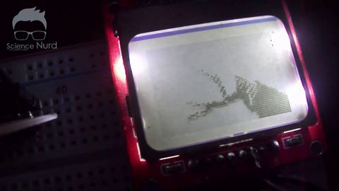 Spider man movie on a 90s phone screen