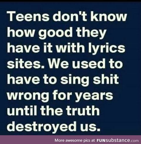 Back then we used to tear it up lol