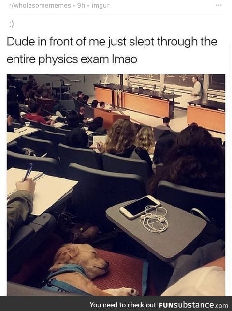 I bet he did pretty well in lab, though