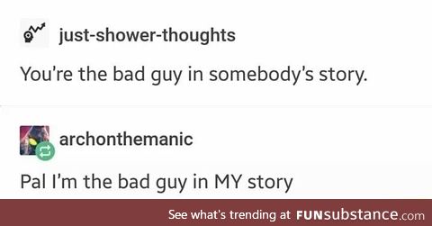 I'm the bad guy