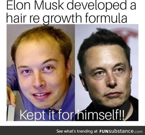 Elon Musk transformation.