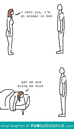 Animal in bed
