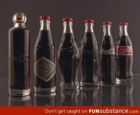 Evolution of coke bottles