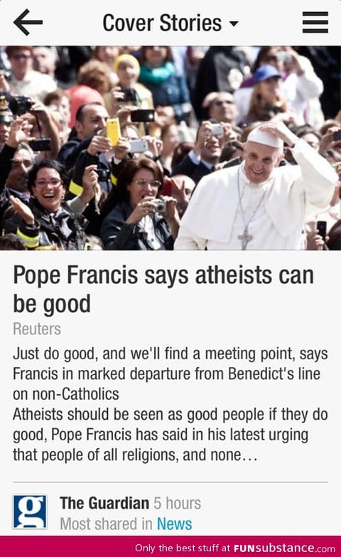 Starting to like this new pope