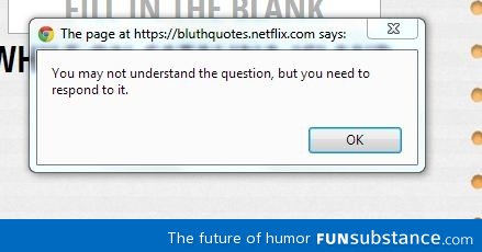 Was taking a quiz when suddenly a wild error message appeared