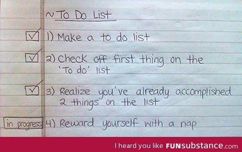 My kind of to-do list