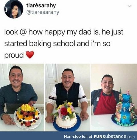 Happy baker dad