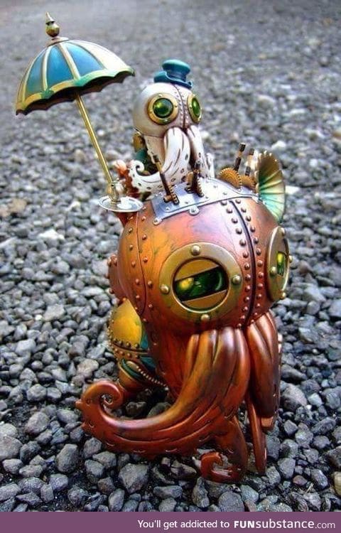 Tiny steampunk Cthulhu