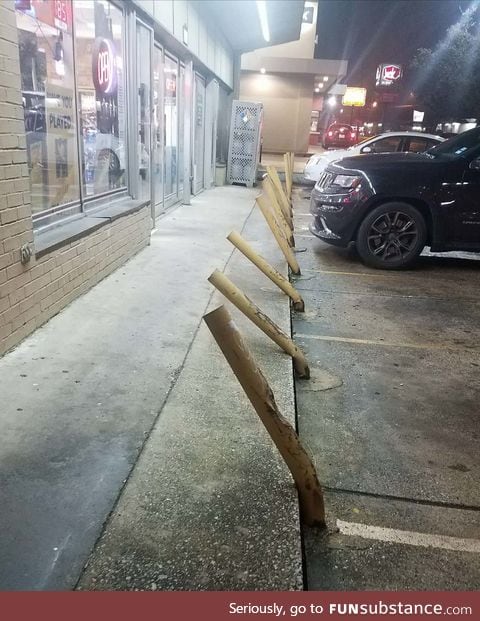 Parking in front of a liquor store
