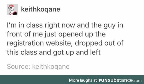 Yeah, he's done
