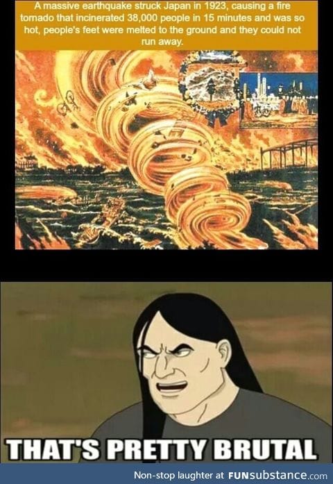 Fire tornado in Japan