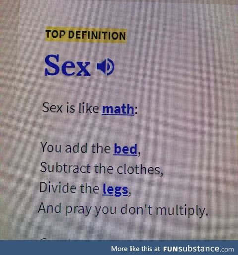 Sex is like math