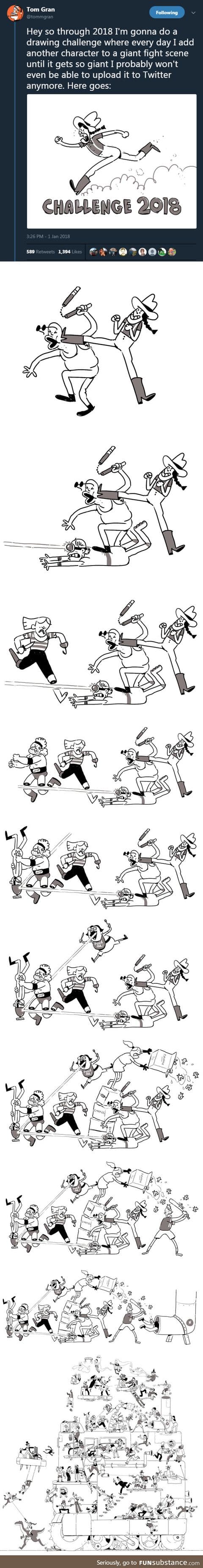 Giant fight by tom gran