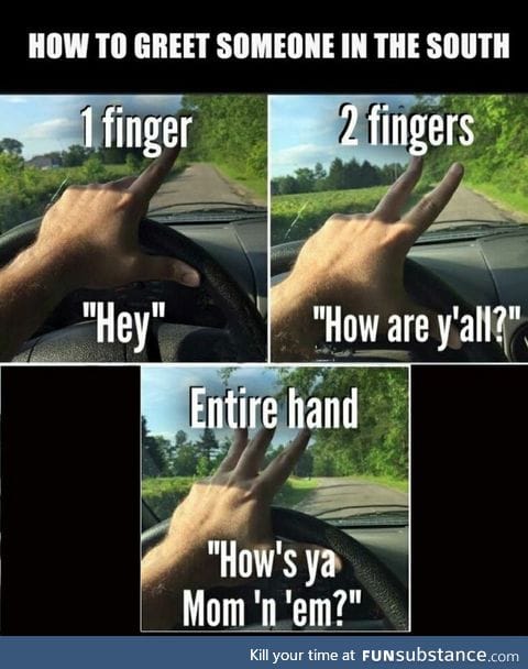 Greeting in the south