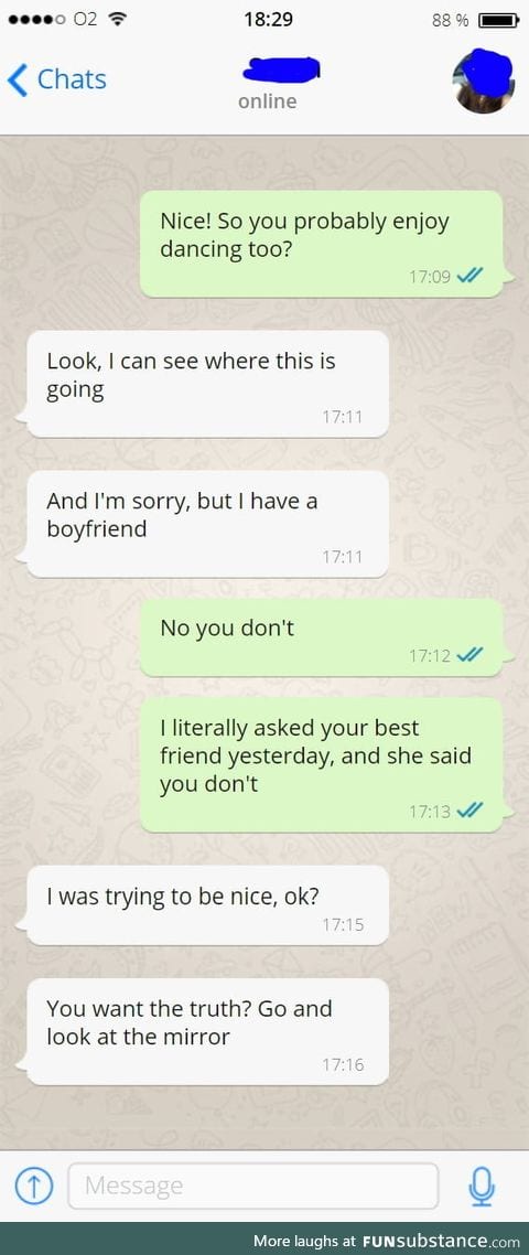 Sometimes, I guess it's better to take "no" for an answer