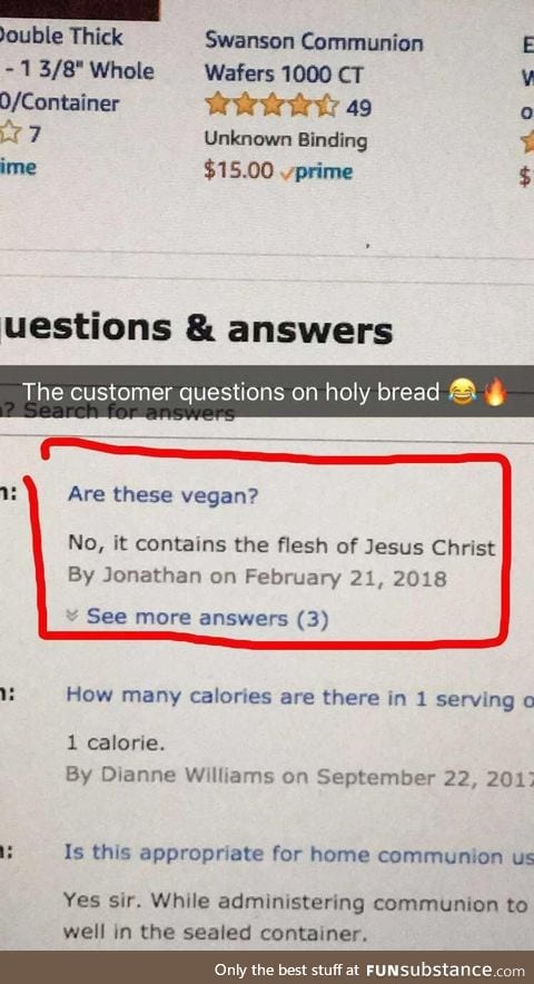 Buying holy bread from Amazon