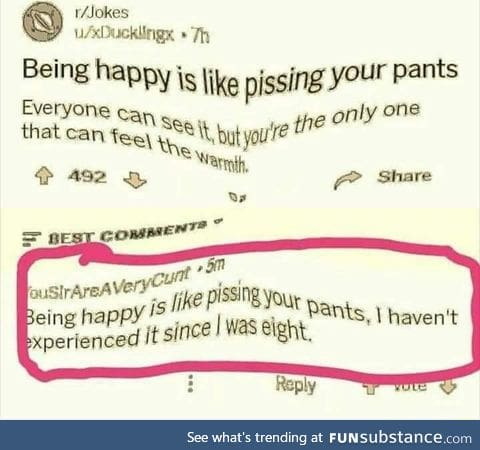 Being happy is like