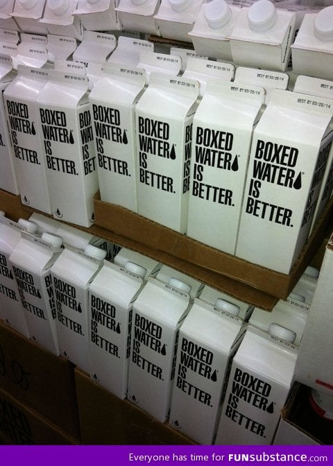Because bottled water is too mainstream