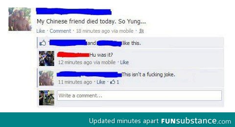 Then why are you joking about it?