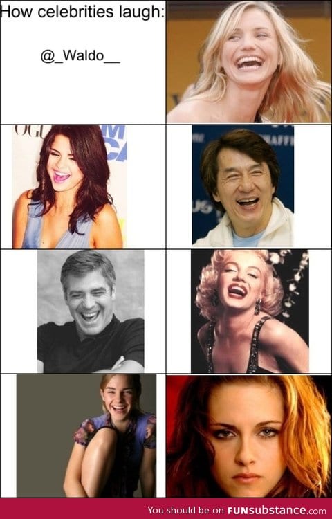How celebrities laugh