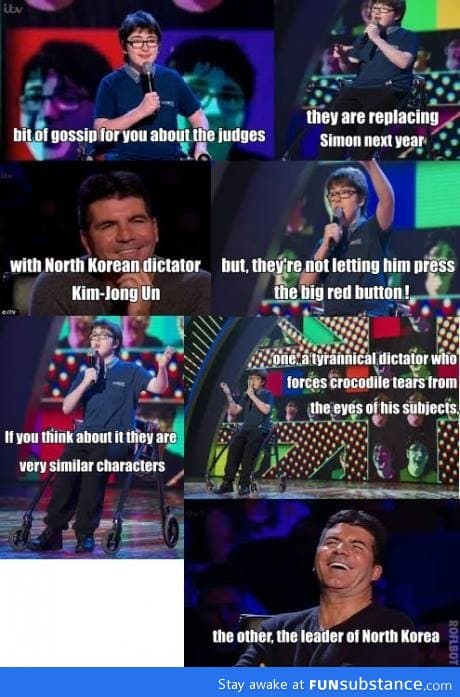 Kid shits on Simon Cowell