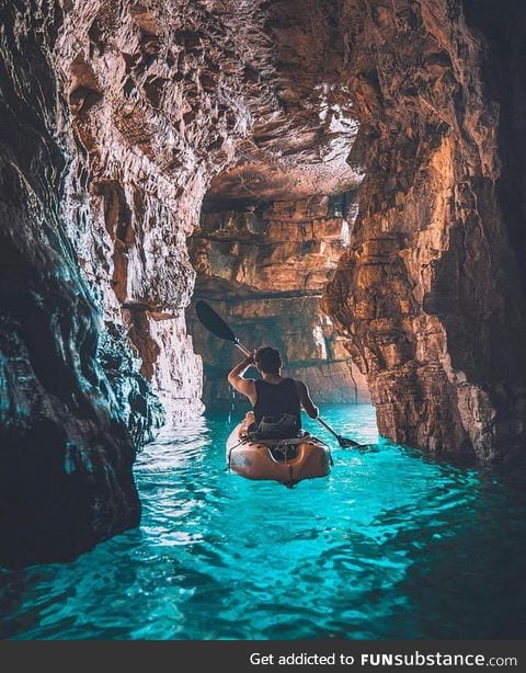 Paddling near Pula, Croatia