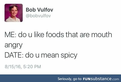 Mouth angry food