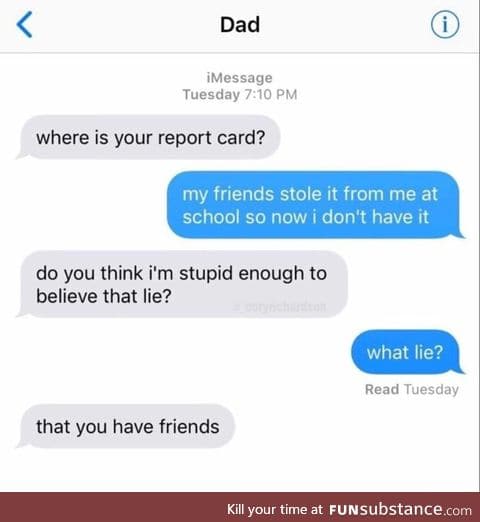 Obvious lie