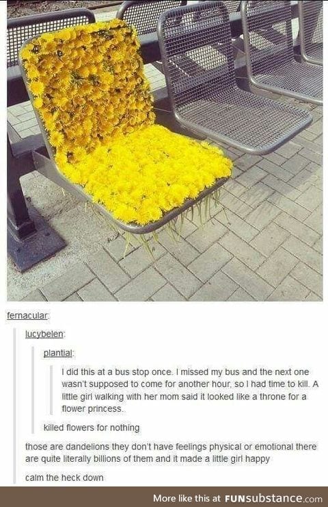Flower throne