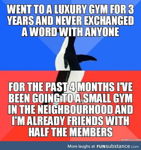 Never going back to a high-class gym after this experience