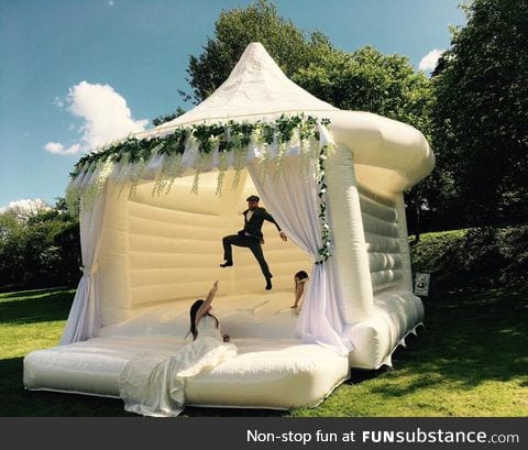 “Let’s get married in a bounce house!” she said