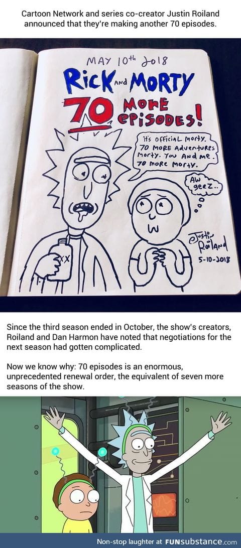 70 more episodes of rick and morty confirmed