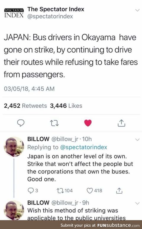 A strike that doesn't affect the people