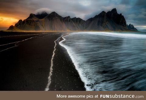 Black sand beach, iceland