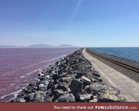 The Contrasting Colors Between the Two “Sides” of the Great Salt Lake